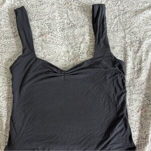 White fox gray crop top